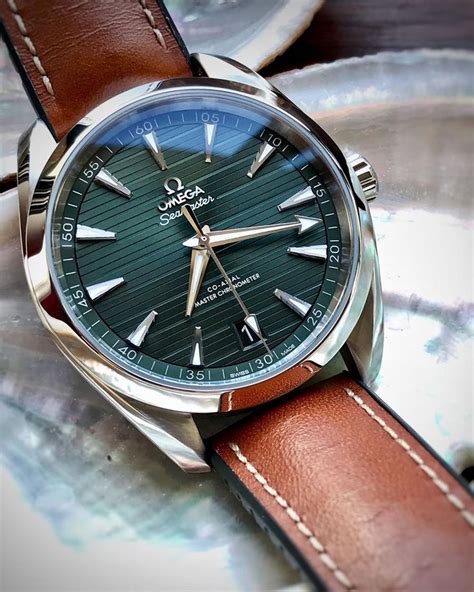 omega seamaster aqua terra brown leather strap|genuine omega leather watch straps.